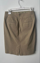 Load image into Gallery viewer, Banana Republic Womens Khaki Flat Front Back Zip Straight &amp; Pencil Skirt Size 2
