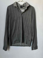 Load image into Gallery viewer, Hugo Boss Mens Gray Regular Fit Long Sleeve Golf Polo Shirt Size Large
