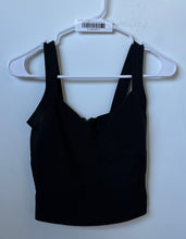 Load image into Gallery viewer, Guess Womens Black Sleeveless Surplice Neck Cropped Tank Top Size Small
