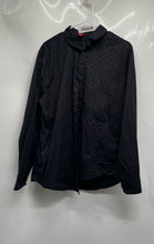 Load image into Gallery viewer, Guess Womens Black Long Sleeve Spread Collar Button-Up Shirt Size L
