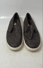 Load image into Gallery viewer, Michael Kors Womens Keaton Brown Monogram Print Slip-On Sneakers Shoes Size 9.5

