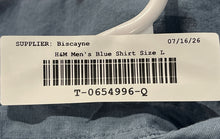 Load image into Gallery viewer, H&amp;M Mens Blue Cotton Long Sleeve Regular Fit Button-Up Shirt Size Large

