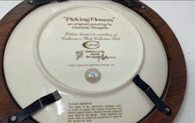 Load image into Gallery viewer, Calhoun's Picking Flowers Ceramic Decor Collectible Framed Collector Plate
