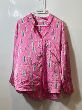 Load image into Gallery viewer, Zara Womens Multicolor Long Sleeve Mandarin Collar Button-Up Shirt Size Medium
