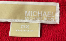 Load image into Gallery viewer, Michael Kors Womens Red And White Long Sleeve Round Neck Blouse Top Size 0X

