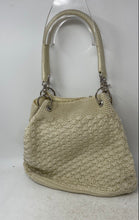 Load image into Gallery viewer, Sak Womens Beige Crochet Double Handle Shoulder Tote Handbag
