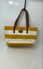 Load image into Gallery viewer, Michael Kors Womens Yellow White Brown Inner Pocket Double Strap Shoulder Bag
