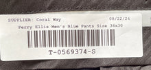 Load image into Gallery viewer, Perry Ellis Portfolio Mens Blue Flat Front Straight Leg Dress Pants Size 36x30
