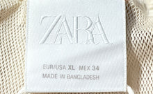Load image into Gallery viewer, Zara Mens Beige Striped Print Slash Pocket Flat Front Drawstring Shorts Size XL
