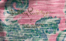 Load image into Gallery viewer, Lilly Pulitzer Womens Green Pink Tropical Print V-Neck Etta Blouse Top Size S

