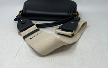 Load image into Gallery viewer, Zara Womens Black Leather Detachable Strap Flap Over Lined Shoulder Bag
