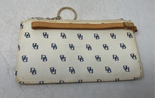 Load image into Gallery viewer, Dooney &amp; Bourke Womens Brown Ivory Signature Print Wristlet Wallet With Tag
