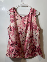 Load image into Gallery viewer, Anne Klein Womens Pink Floral Print Sleeveless V-Neck Ruffle Tank Top Size XL
