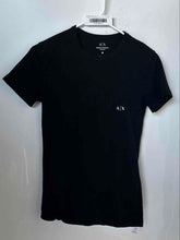 Load image into Gallery viewer, Armani Exchange Womens Black Short Sleeve Crew-Neck Pullover T-Shirt Size M
