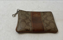 Load image into Gallery viewer, Coach Womens Brown Monogram Credit Card Slots Corner Zip Clutch Wallet
