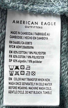 Load image into Gallery viewer, American Eagle Outfitters Womens Light Blue Cropped Pullover Sweatshirt Size L
