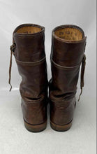 Load image into Gallery viewer, Loblan Mens Brown Leather Round Toe Mid-Calf Riding Boots Size 40
