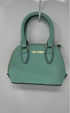 Load image into Gallery viewer, Steve Madden Womens Bfaith Turquoise Double Handle Zipper Mini Satchel Bag
