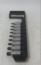 Load image into Gallery viewer, Pittsburgh 1/2 And 3/8 Inch Drive 9 Piece Star Point Socket Set Missing Parts
