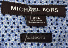 Load image into Gallery viewer, Michael Kors Mens Light Blue Geometric Classic Fit Button-Up Shirt Size XXL
