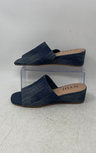 Load image into Gallery viewer, NYDJ Womens Claudine Blue Denim Open Toe Slip-On Slide Sandals Size 9 M
