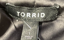 Load image into Gallery viewer, Torrid Womens Black Long Sleeve Collared Lined Mid-Length Fur Overcoat Size 1
