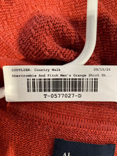 Load image into Gallery viewer, Abercrombie &amp; Fitch Mens Orange Short Sleeve Button-Up Shirt Size Small
