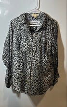 Load image into Gallery viewer, Michael Kors Womens Multicolor Printed Long Sleeve Blouse Top Size XL
