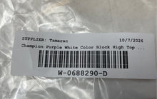Load image into Gallery viewer, Champion Womens Arena White Purple Colorblock High Top Sneakers Shoes Size 9
