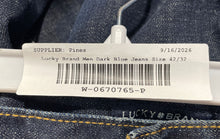 Load image into Gallery viewer, Lucky Brand Mens 329 Classic Dark Blue Denim Straight Jeans Sz W42/L32 With Tag
