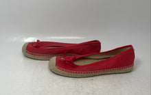 Load image into Gallery viewer, Michael Kors Womens Red Bow Round Toe Slip-On Espadrille Flats Size 6.5M
