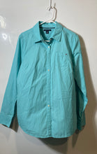 Load image into Gallery viewer, Tommy Hilfiger Womens Light Blue Cotton Long Sleeve Button-Up Shirt Size Large
