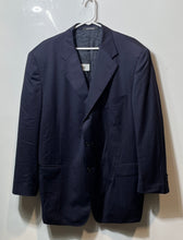 Load image into Gallery viewer, Lanificio Cerruti Mens Navy Blue Single-Breasted Three-Button Blazer Size 56R
