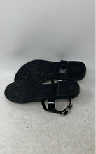 Load image into Gallery viewer, Coach Womens Piccadilly Black T-Strap Buckle Flat Thong Sandals Size 5B
