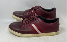 Load image into Gallery viewer, Nupemall Mens Dark Red Leather Lace-Up Round Toe Low Top Sneaker Shoes Size 46

