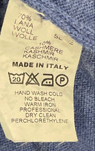 Load image into Gallery viewer, Gran Sasso Mens Blue Short Sleeve Mock-Neck Pullover Sweater Size Medium
