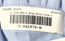 Load image into Gallery viewer, J.Crew Mens Blue Flex Washed Long Sleeve Slim Untucked Button-Up Shirt Size L
