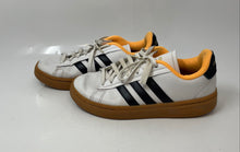 Load image into Gallery viewer, Adidas Mens Grand Court Alpha White Black Yellow Leather Sneaker Shoes Size 7.5
