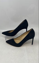 Load image into Gallery viewer, Banana Republic Womens Black Leather Pointed Toe Slip-On Pump Heels Size 8.5
