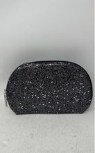 Load image into Gallery viewer, Lancome Paris Womens Gray Glitter Zipper Cosmetic Makeup Handbag
