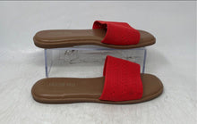 Load image into Gallery viewer, Jason Wu Womens Brown And Red Open Toe Slip-On Flat Heels Slide Sandals Size 8 M
