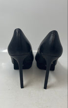 Load image into Gallery viewer, Jennifer Lopez Womens Black Leather Pointed Toe Stiletto Platform Heels Size 10
