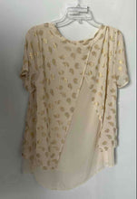Load image into Gallery viewer, Michael Kors Womens Beige Paisley Short Sleeve Back Slit Blouse Top Size M
