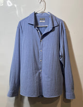 Load image into Gallery viewer, Michael Kors Mens Blue Printed Long Sleeve Slim Fit Button-Up Shirt Size XL
