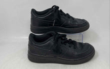 Load image into Gallery viewer, Nike Kids Air Force 1 Low Black Leather Lace-Up Low Top Sneaker Shoes Size 5Y
