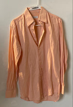 Load image into Gallery viewer, Gruppo Damiani Mens Peach Cotton Long Sleeve Collared Dress Shirt Size 15 1/2-39

