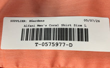 Load image into Gallery viewer, Alfani Mens Coral Long Sleeve Regular Fit Dress Shirt Size L 16-16.5 34-35
