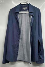 Load image into Gallery viewer, Express Mens Blue Printed Long Sleeve Collared Dress Shirt Size L 16-16.5

