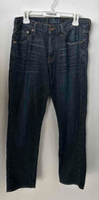 Load image into Gallery viewer, Lucky Brand Mens Navy Blue Dark Wash Denim Straight Leg Jeans Size 33x30
