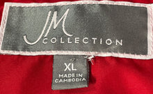 Load image into Gallery viewer, JM Collection Unisex Red Long Sleeve Hooded Pockets Full-Zip Rain Jacket Size XL
